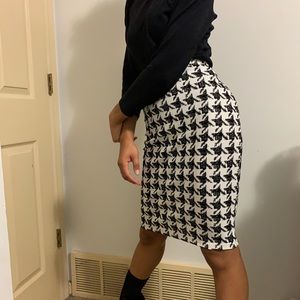 Black And White Mini Skirt